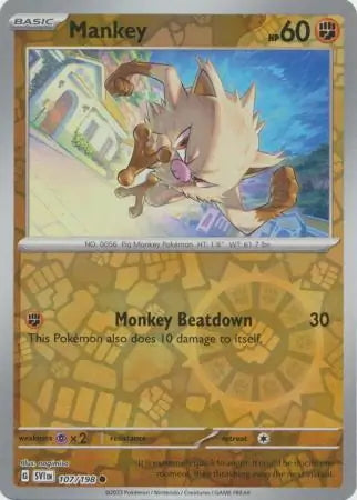 Scarlet & Violet Mankey #107/198 reverse holo